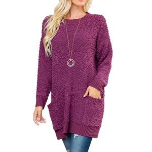 🌼 NWOT Women's Popcorn Pocket Sweater
